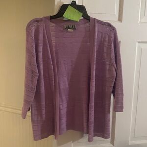 Purple Open-Front Cardigan 212 New York size small women’s